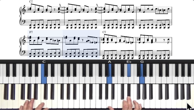 Pattern Blues Chird Blues Piano Comping Patterns & Rhythms | Tutorial, Voicings, & PDF File