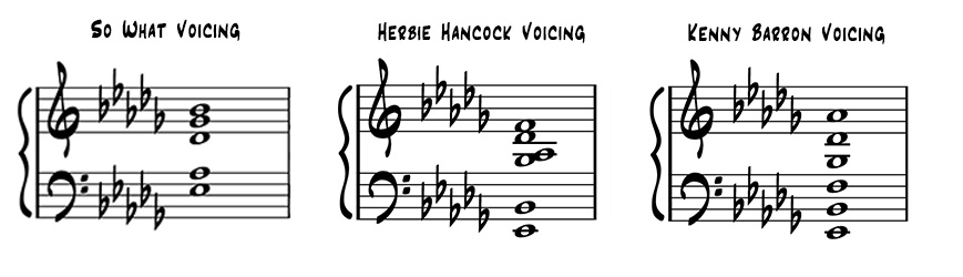 3 common minor voicings